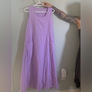 Cotton light purple dress